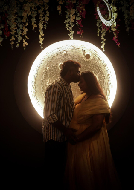 Guests celebrating special occasions at Moon Town Private Theatre, luxury private theatre and celebration venue in Bangalore